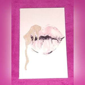 Handmade Lips Mouth Designer Travel Pocket Size 16 Page Notebook Journal